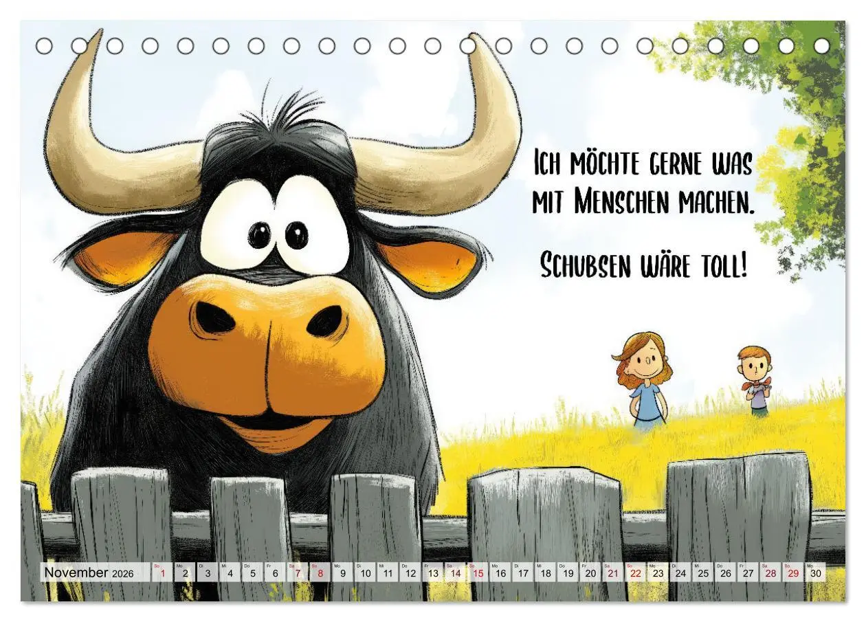 Bild: 9783457280430 | Kuhle Sprüche (Tischkalender 2026 DIN A5 quer), CALVENDO...