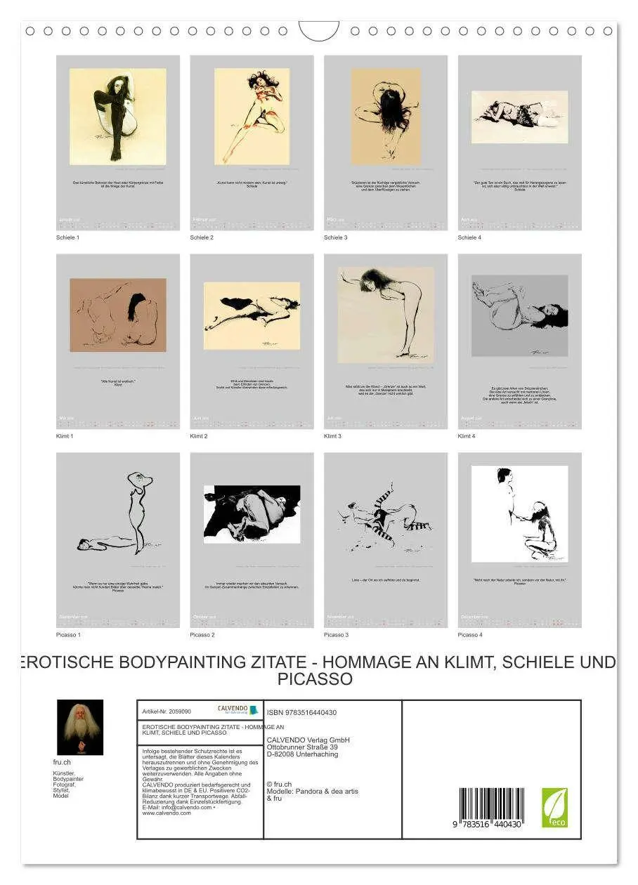 Bild: 9783516440430 | EROTISCHE BODYPAINTING ZITATE - HOMMAGE AN KLIMT, SCHIELE UND...