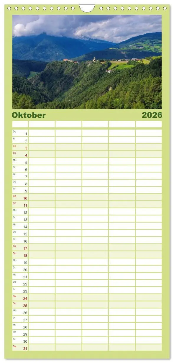 Bild: 9783516510430 | Familienplaner 2026 - Pustertal - Das grüne Tal Südtirols mit 5...