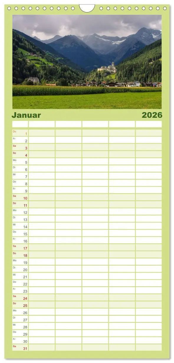 Bild: 9783516510430 | Familienplaner 2026 - Pustertal - Das grüne Tal Südtirols mit 5...