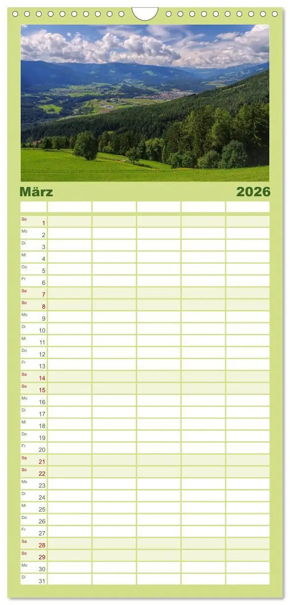 Bild: 9783516510430 | Familienplaner 2026 - Pustertal - Das grüne Tal Südtirols mit 5...