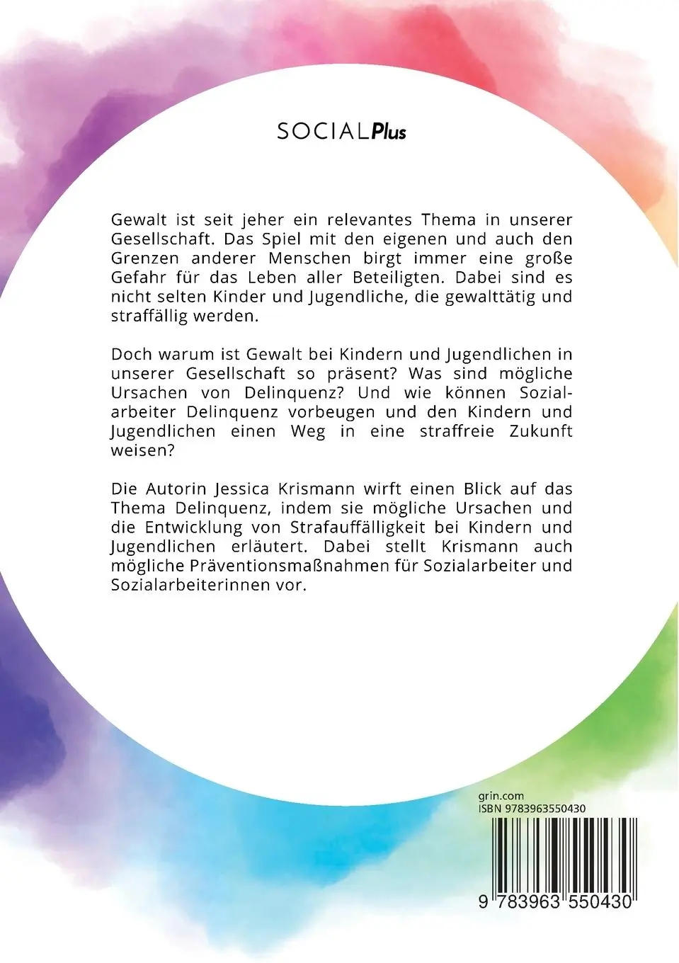 Rückseite: 9783963550430 | Gewalt und Delinquenz bei Kindern und Jugendlichen. Verantwortung...