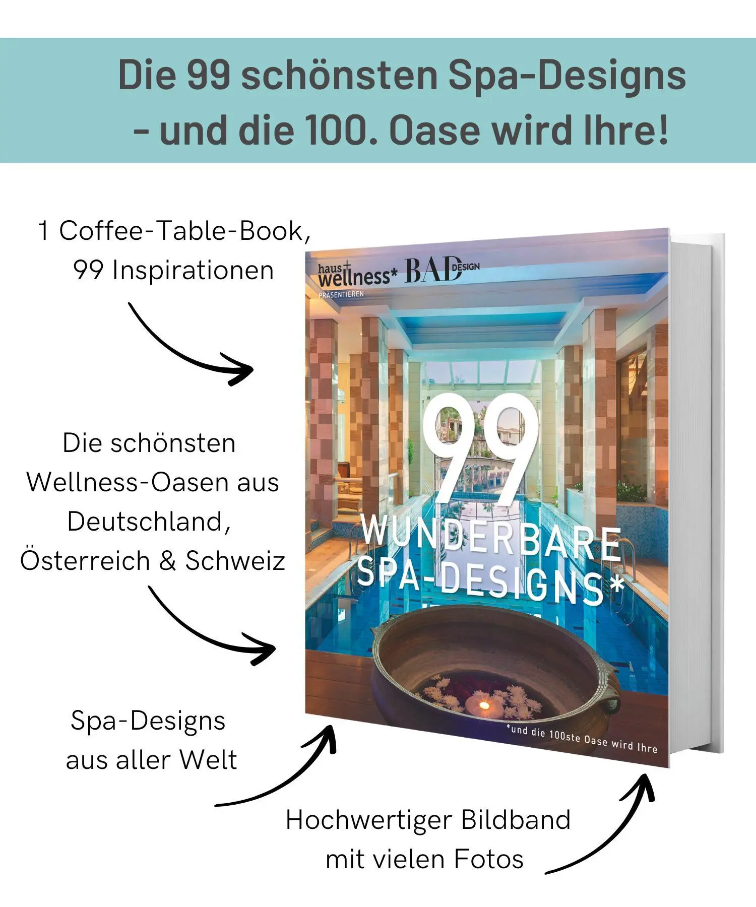 Bild: 9783982050430 | 99 WUNDERBARE SPA-DESIGNS (und die 100ste Oase wird Ihre) | Heinemann