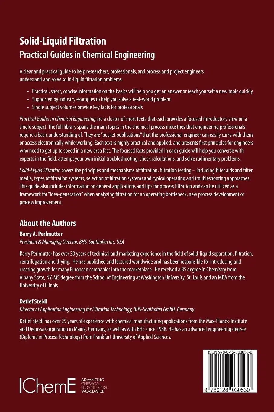Rückseite: 9780128030530 | Solid-Liquid Filtration | Barry Perlmutter | Taschenbuch | Englisch