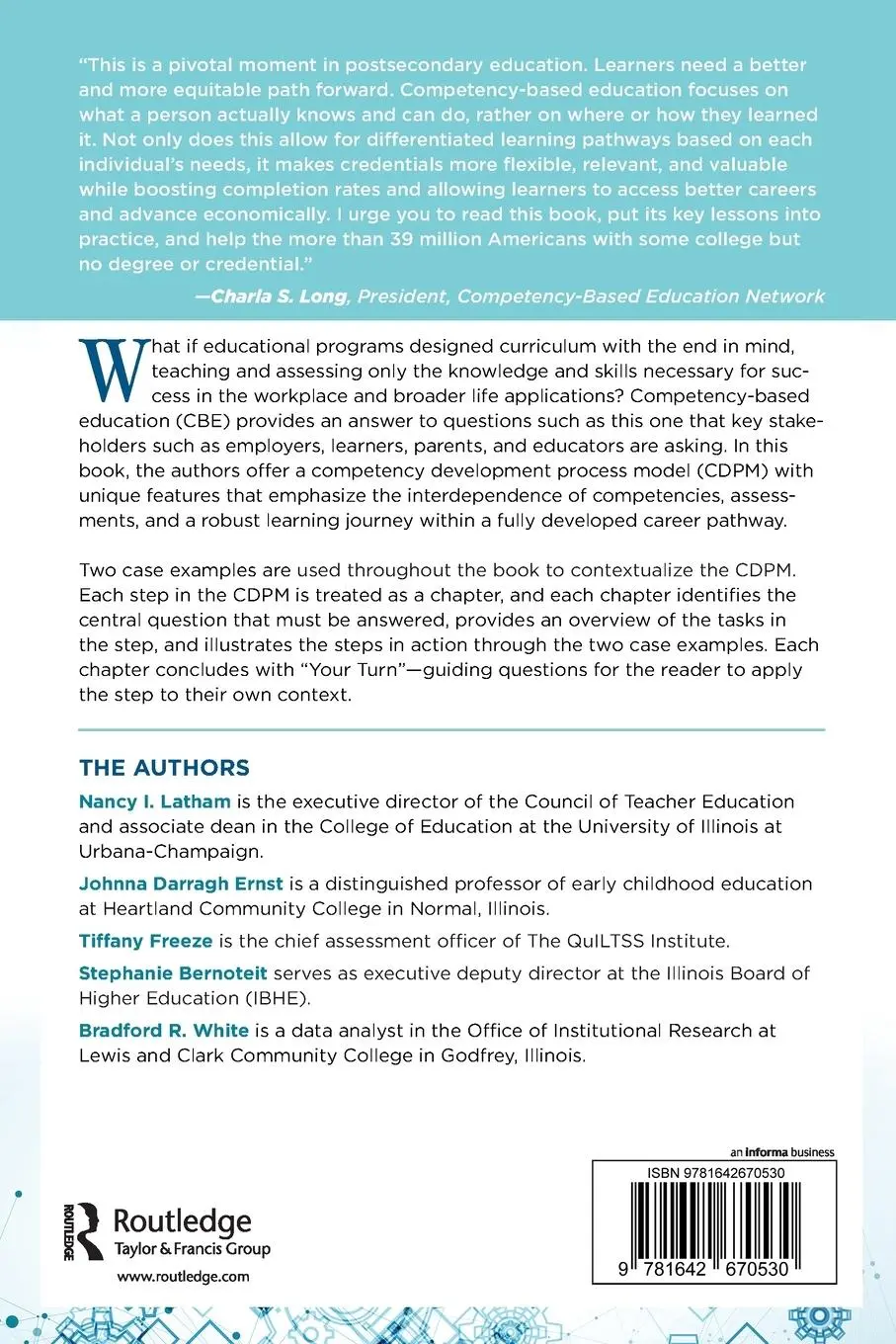 Rückseite: 9781642670530 | Using a Competency Development Process Model in Higher Education