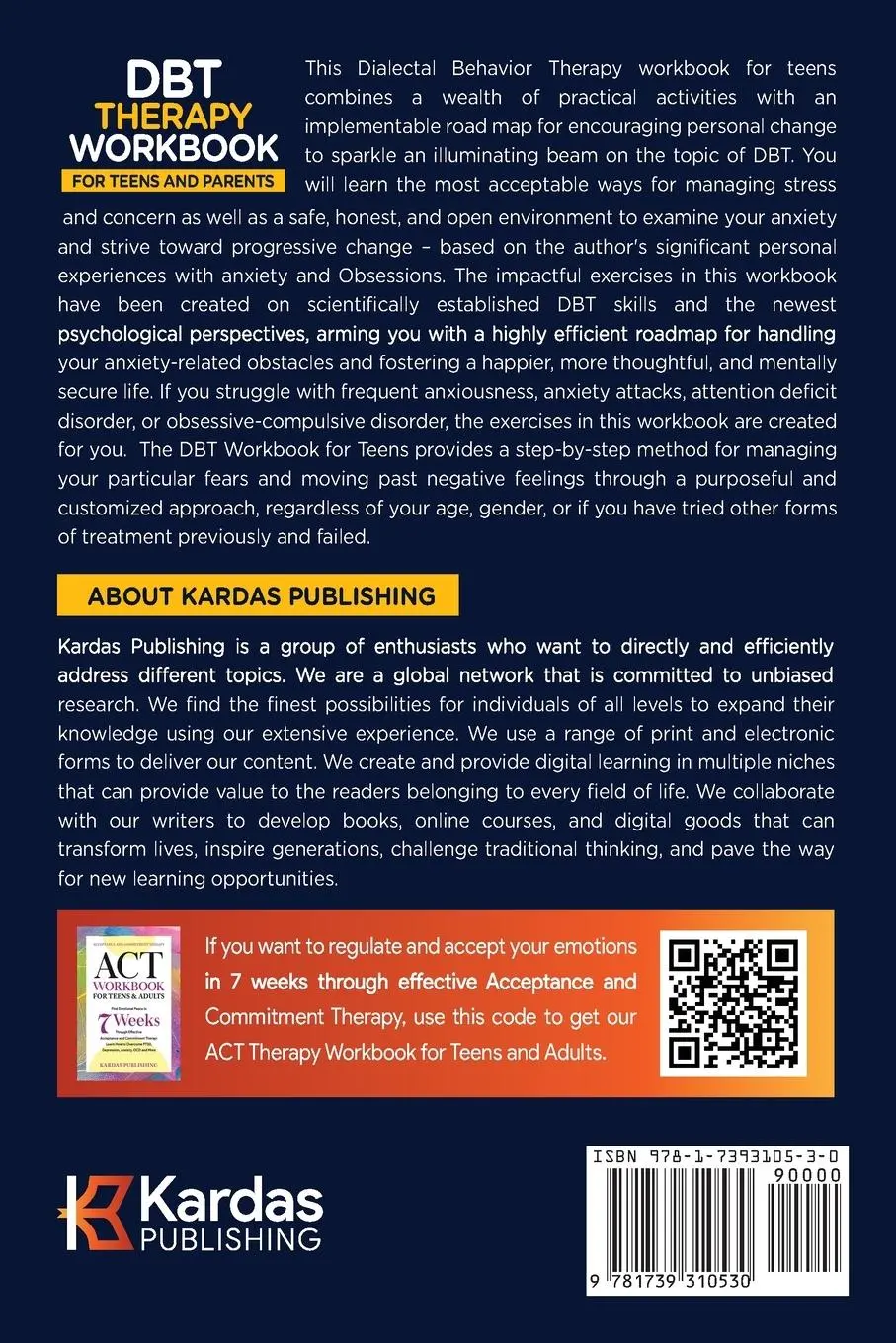 Rückseite: 9781739310530 | DBT Therapy Workbook for Teens &amp; Parents | Kardas Publishig | Buch