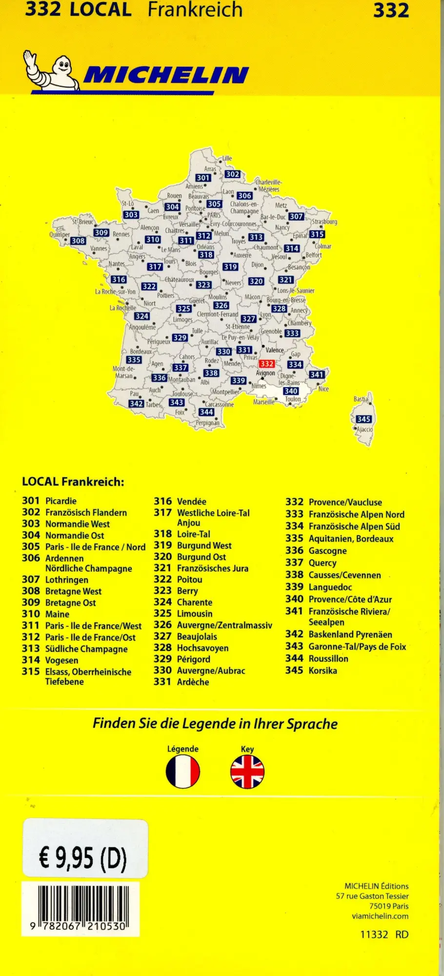 Bild: 9782067210530 | Michelin Provence - Vaucluse - Local 332 | Michelin | (Land-)Karte