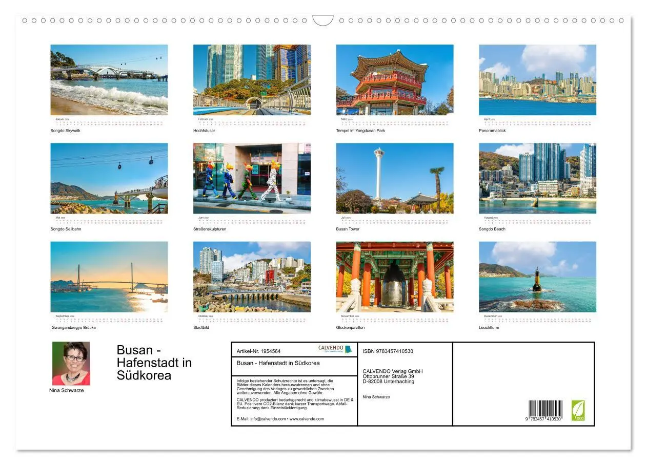 Bild: 9783457410530 | Busan - Hafenstadt in Südkorea (Wandkalender 2026 DIN A2 quer),...
