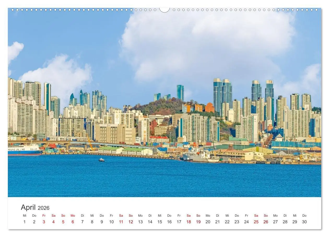 Bild: 9783457410530 | Busan - Hafenstadt in Südkorea (Wandkalender 2026 DIN A2 quer),...