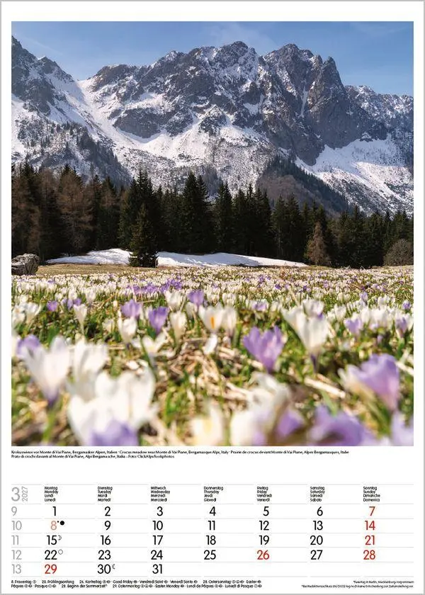 Bild: 9783819300530 | Alpen 2027 | Wandkalender mit Fotos von den Alpen. Format 30 x 42 cm.