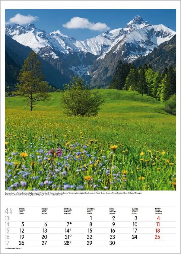 Bild: 9783819300530 | Alpen 2027 | Wandkalender mit Fotos von den Alpen. Format 30 x 42 cm.