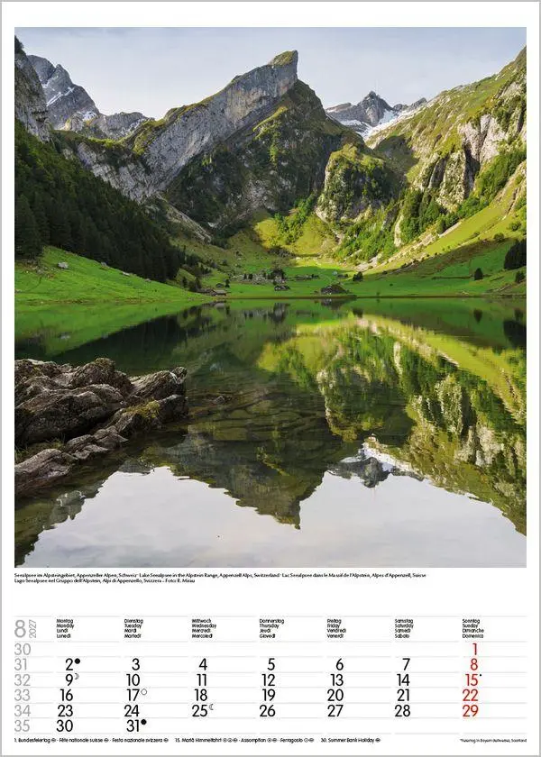 Bild: 9783819300530 | Alpen 2027 | Wandkalender mit Fotos von den Alpen. Format 30 x 42 cm.