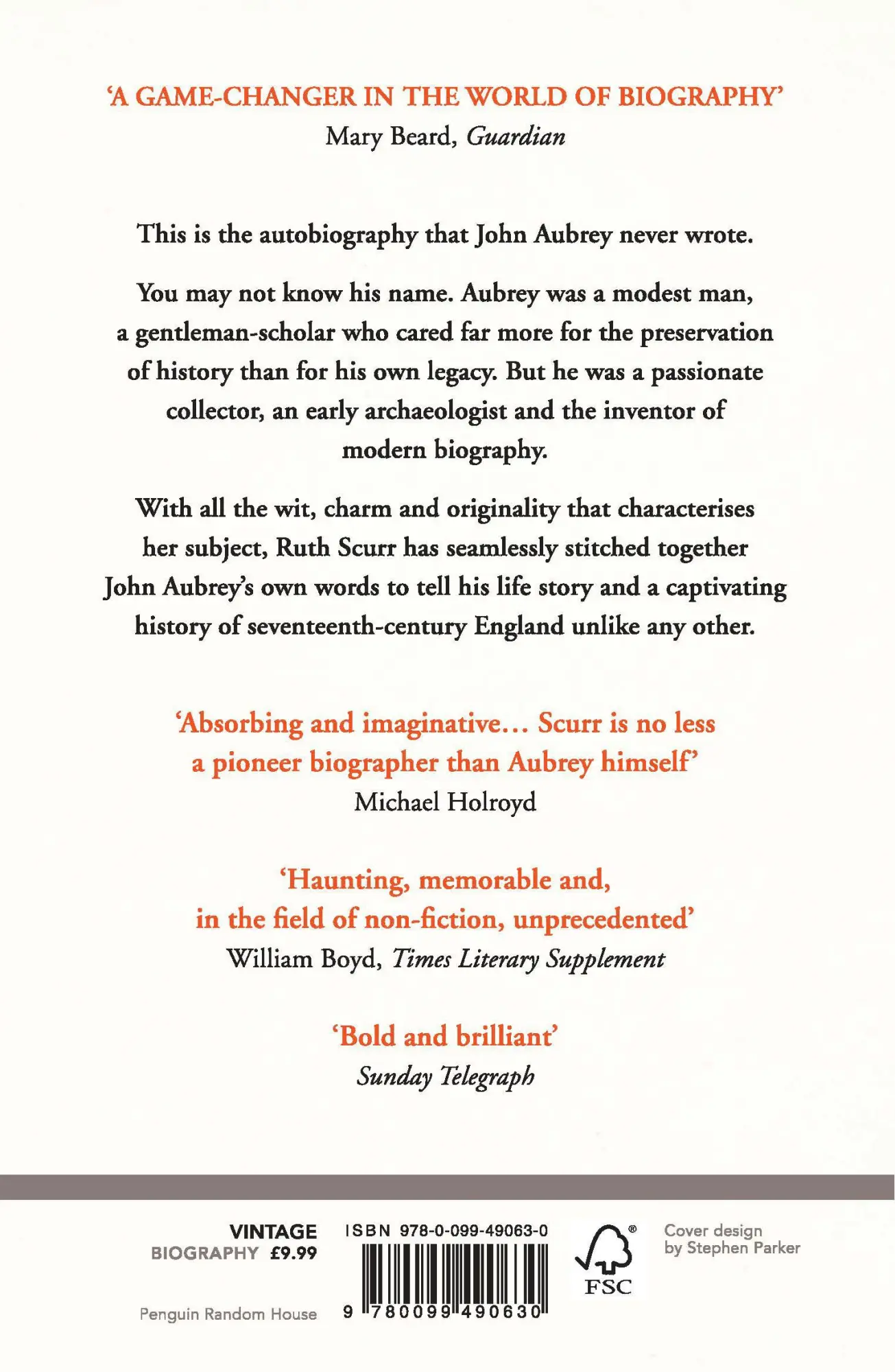 Rückseite: 9780099490630 | John Aubrey | My Own Life | Ruth Scurr | Taschenbuch | 544 S. | 2016