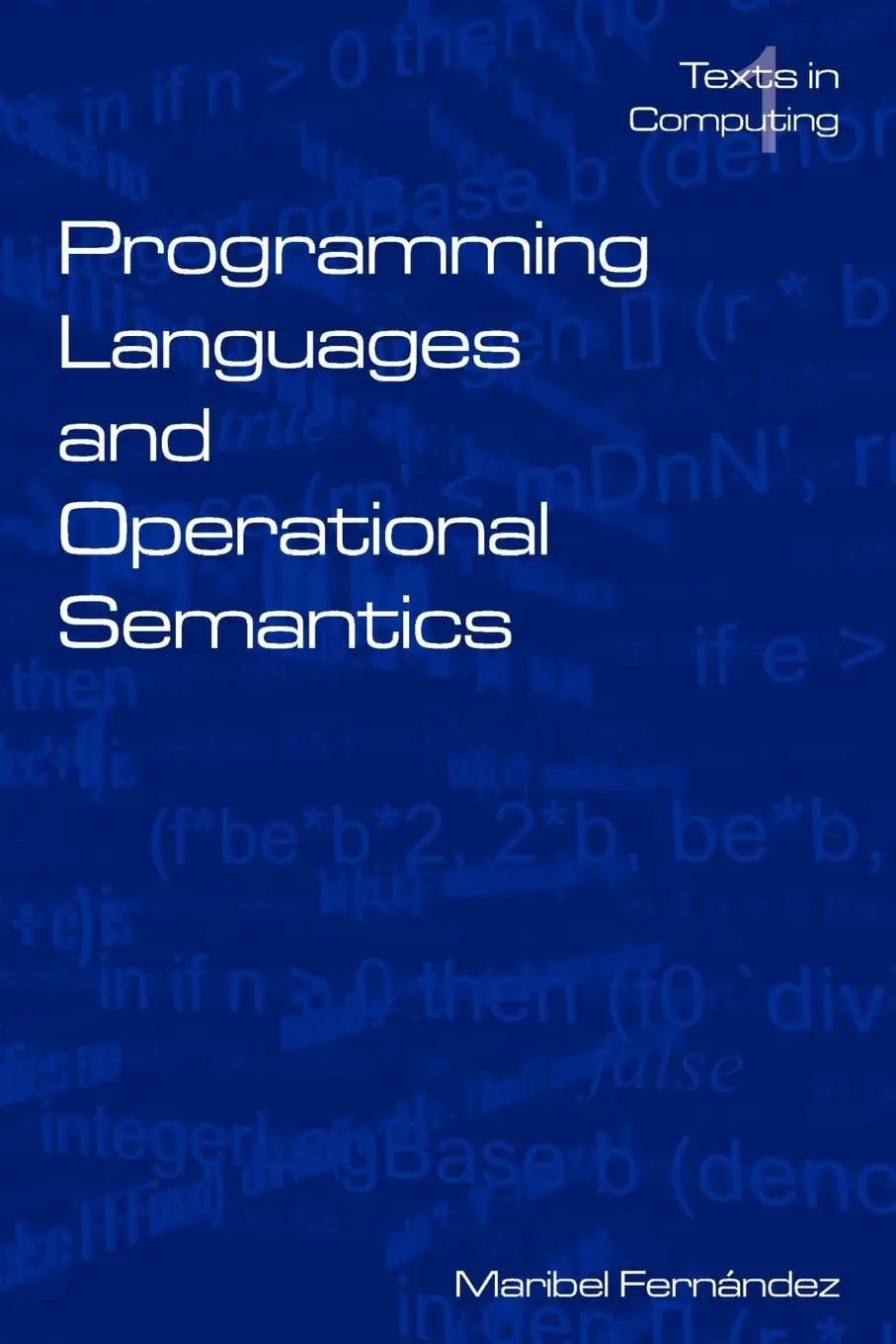 Cover: 9780954300630 | Programming Languages and Operational Semantics | An Introduction