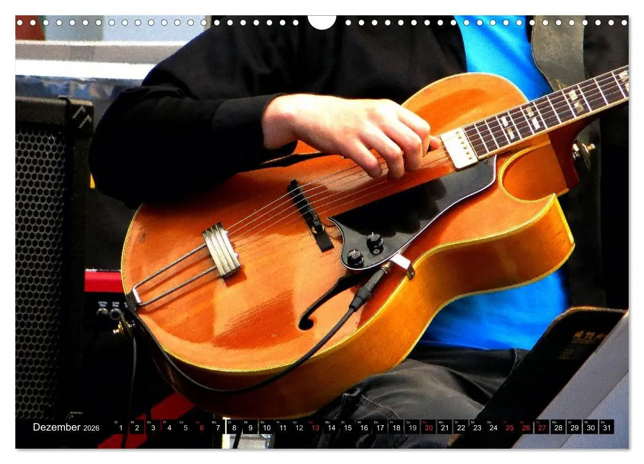 Bild: 9783457950630 | JAZZGITARREN in Szene gesetzt (Wandkalender 2026 DIN A3 quer),...
