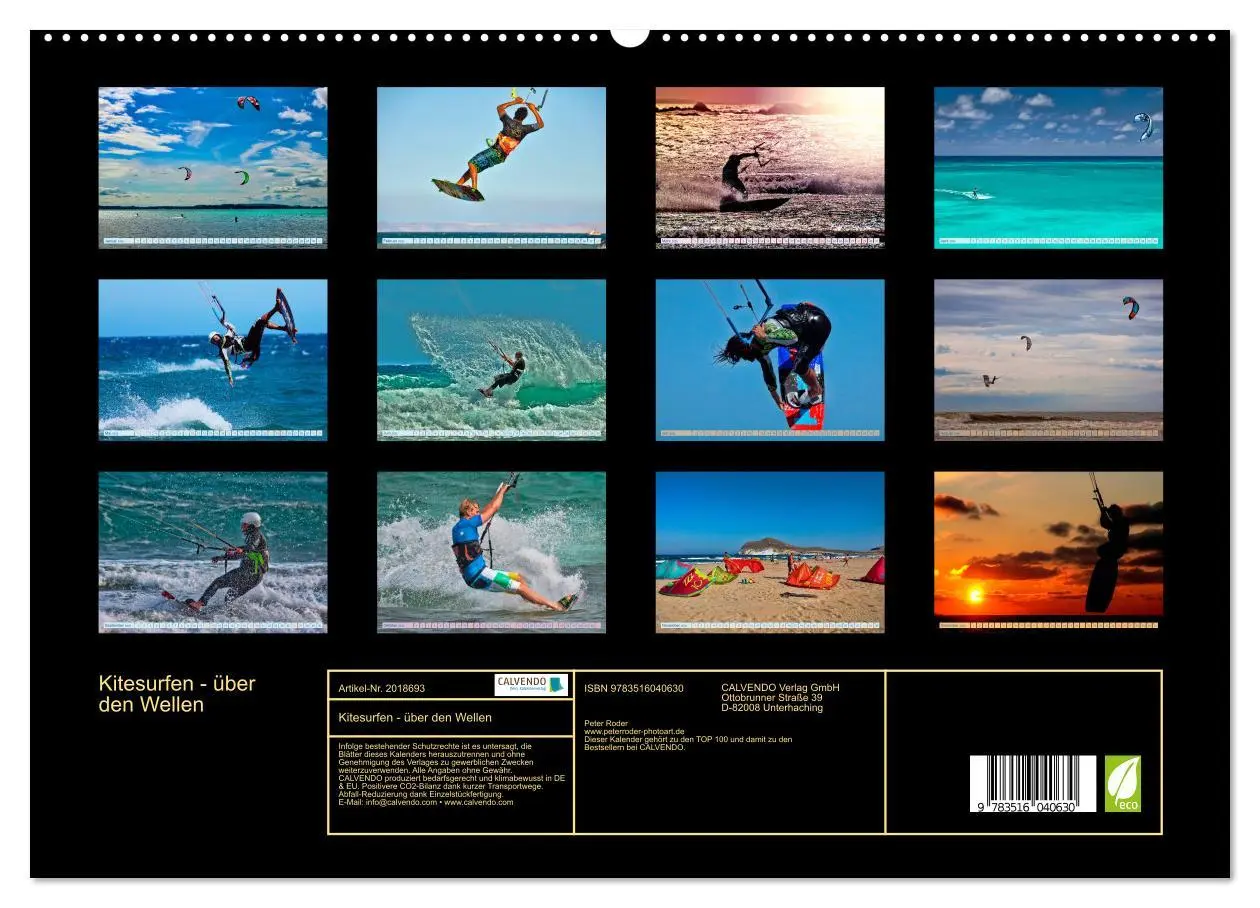 Bild: 9783516040630 | Kitesurfen - über den Wellen (hochwertiger Premium Wandkalender...