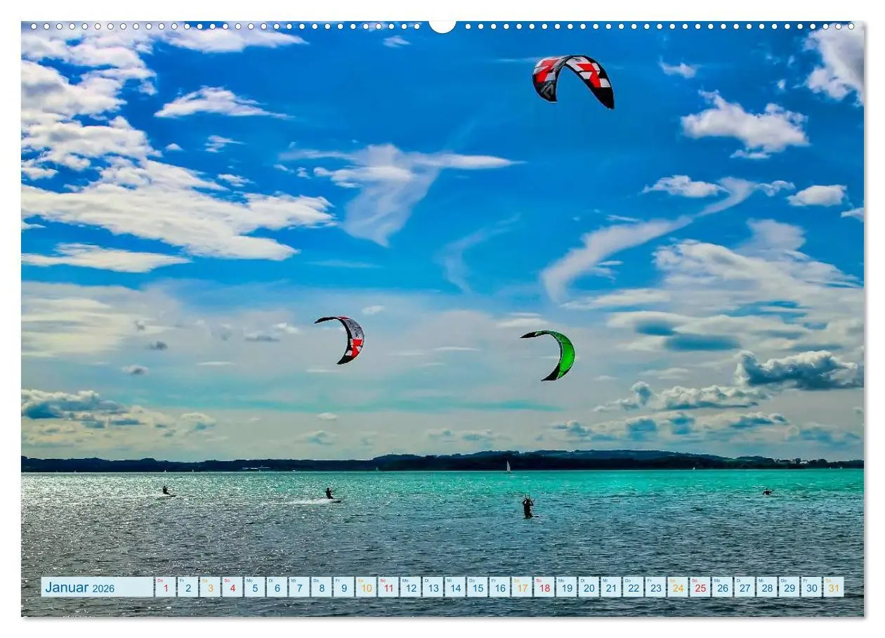 Bild: 9783516040630 | Kitesurfen - über den Wellen (hochwertiger Premium Wandkalender...