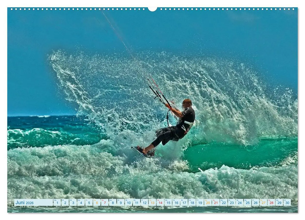 Bild: 9783516040630 | Kitesurfen - über den Wellen (hochwertiger Premium Wandkalender...