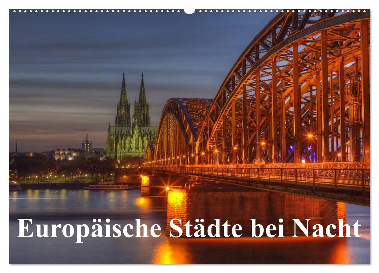 Cover: 9783516110630 | Europäische Städte bei Nacht (Wandkalender 2026 DIN A2 quer),...
