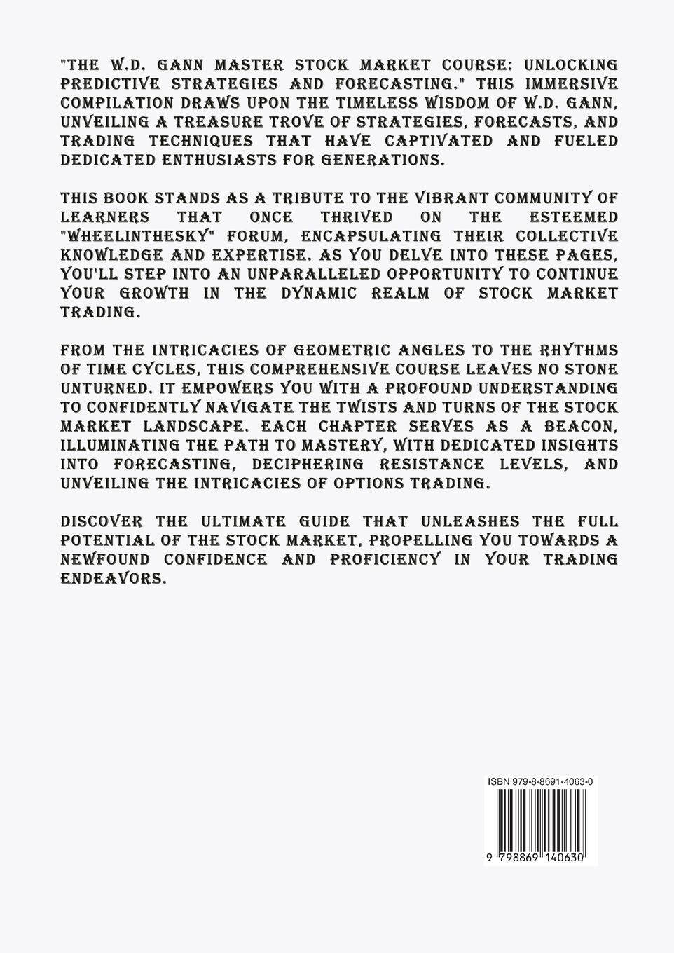 Rückseite: 9798869140630 | The W.D. Gann Master Stock Market Course | W. D. Gann | Taschenbuch