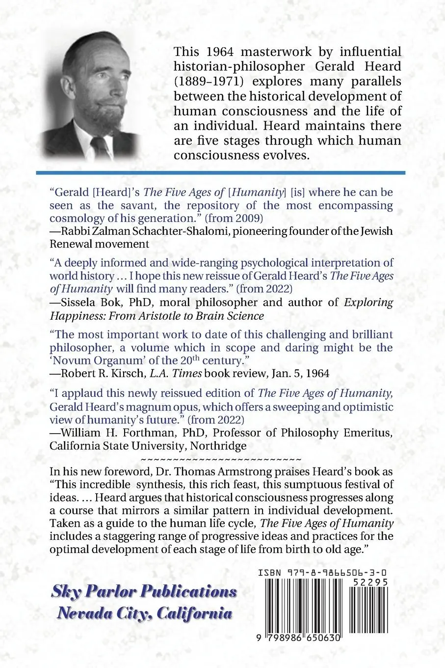 Rückseite: 9798986650630 | The Five Ages of Humanity | The Psychology of Human History | Heard
