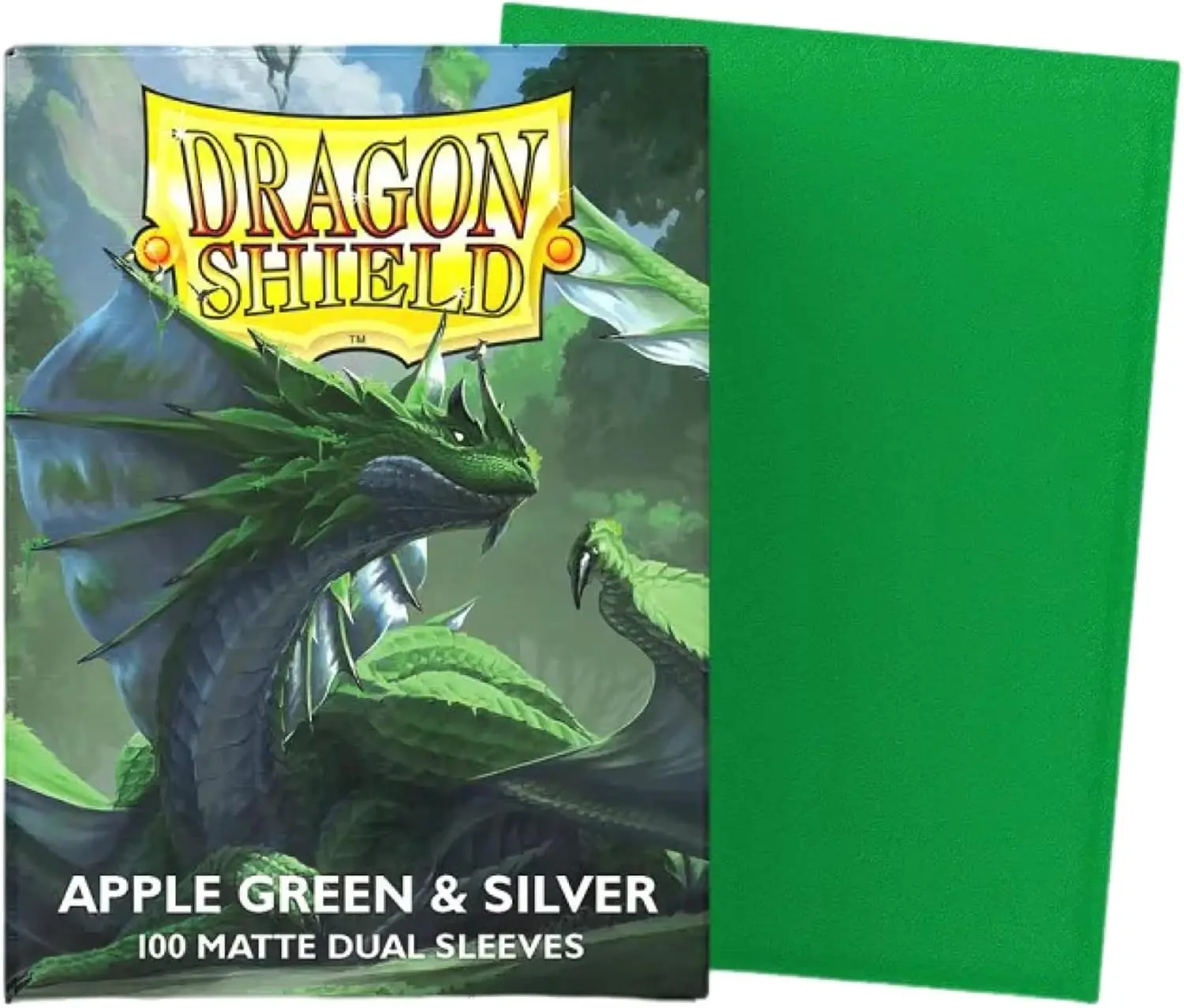 Cover: 5706569150730 | DS100 Matte Dual - Apple Green &amp; Silver | 2026 | Dragon Shield!