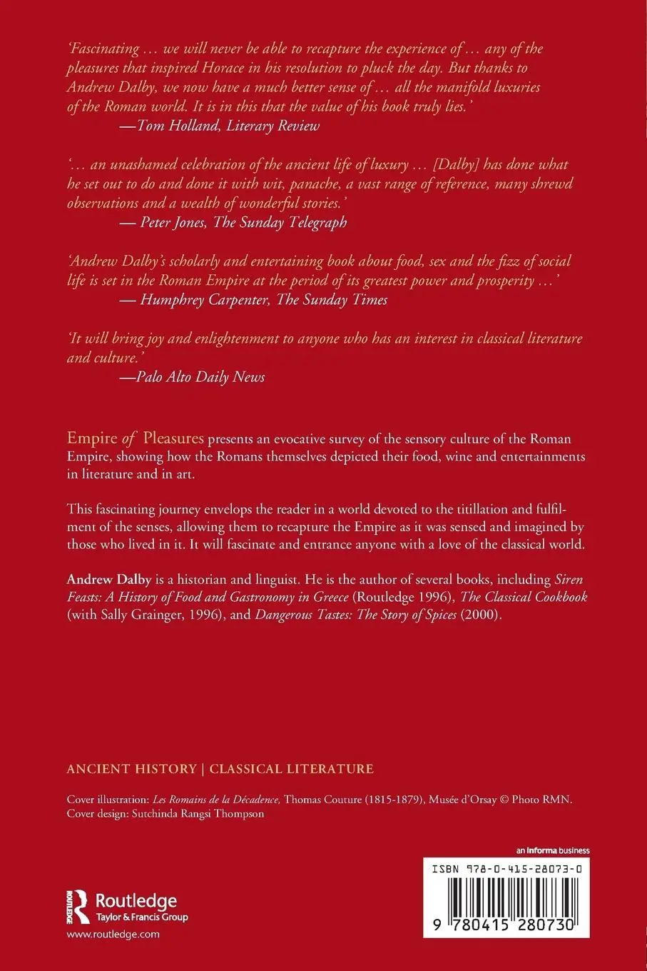 Rückseite: 9780415280730 | Empire of Pleasures | Andrew Dalby | Taschenbuch | Englisch | 2002