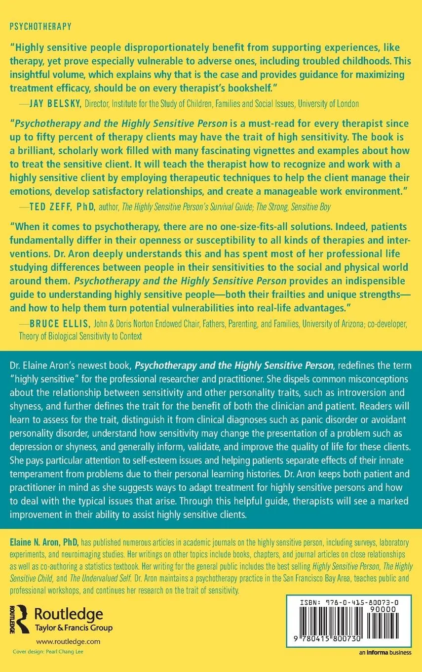 Rückseite: 9780415800730 | Psychotherapy and the Highly Sensitive Person | Elaine N. Aron | Buch