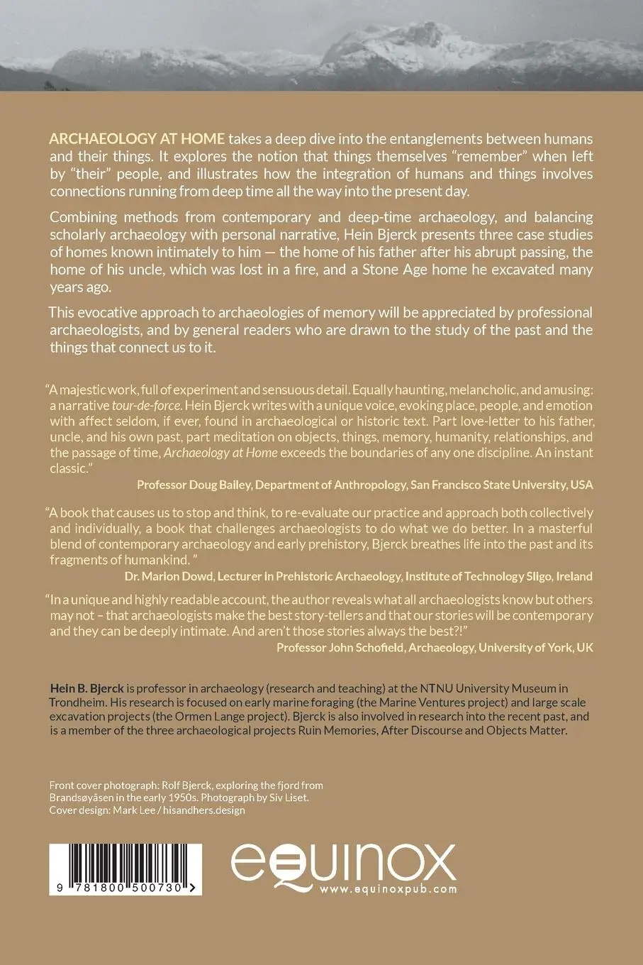 Rückseite: 9781800500730 | Archaeology at Home | Notes on Things, Life and Time | Hein B. Bjerck