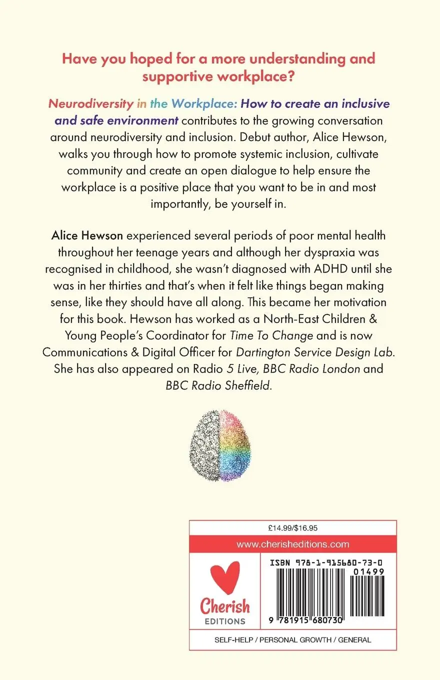 Rückseite: 9781915680730 | Neurodiversity in the Workplace | Alice Hewson | Taschenbuch | 2024