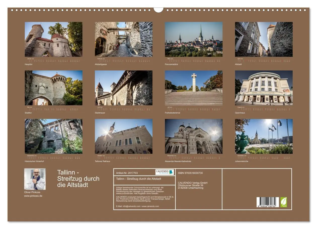 Bild: 9783516030730 | Tallinn - Streifzug durch die Altstadt (Wandkalender 2026 DIN A2...