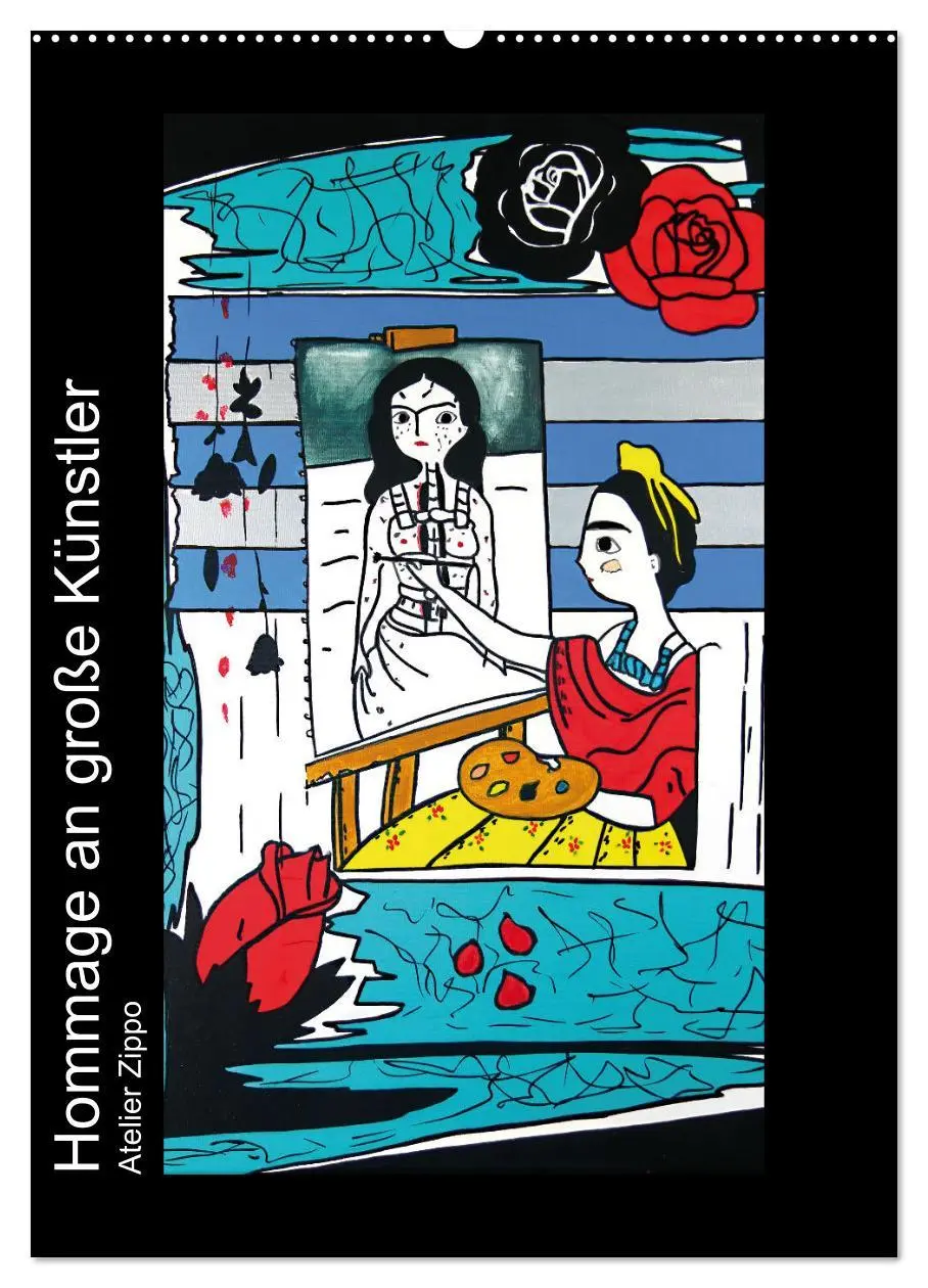 Cover: 9783516340730 | Hommage an große Künstler (Wandkalender 2026 DIN A2 hoch), CALVENDO...