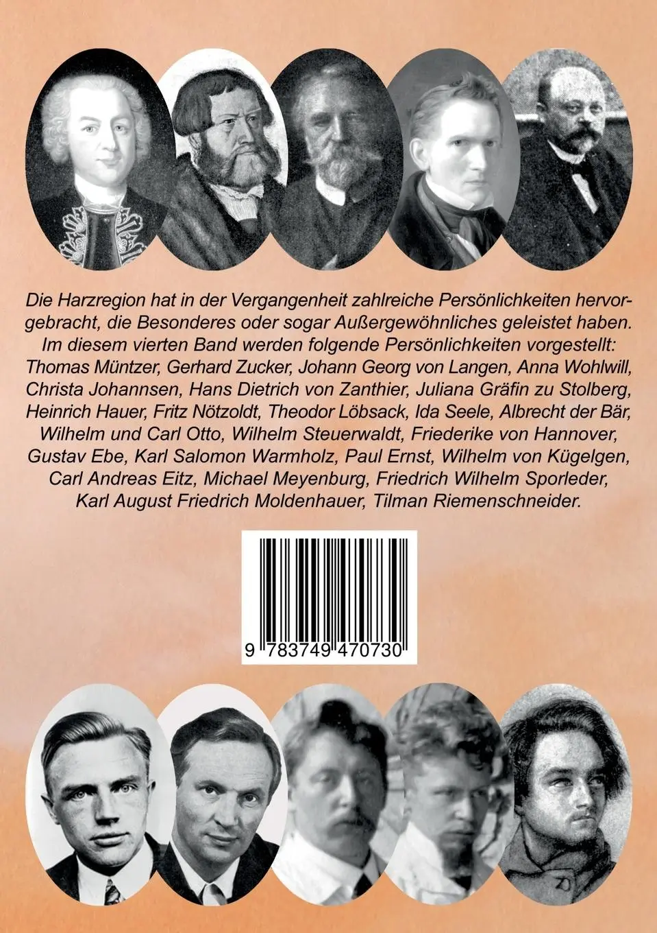 Rückseite: 9783749470730 | Harzer Persönlichkeiten | Lebensbilder Band 4 | Bernd Sternal | Buch