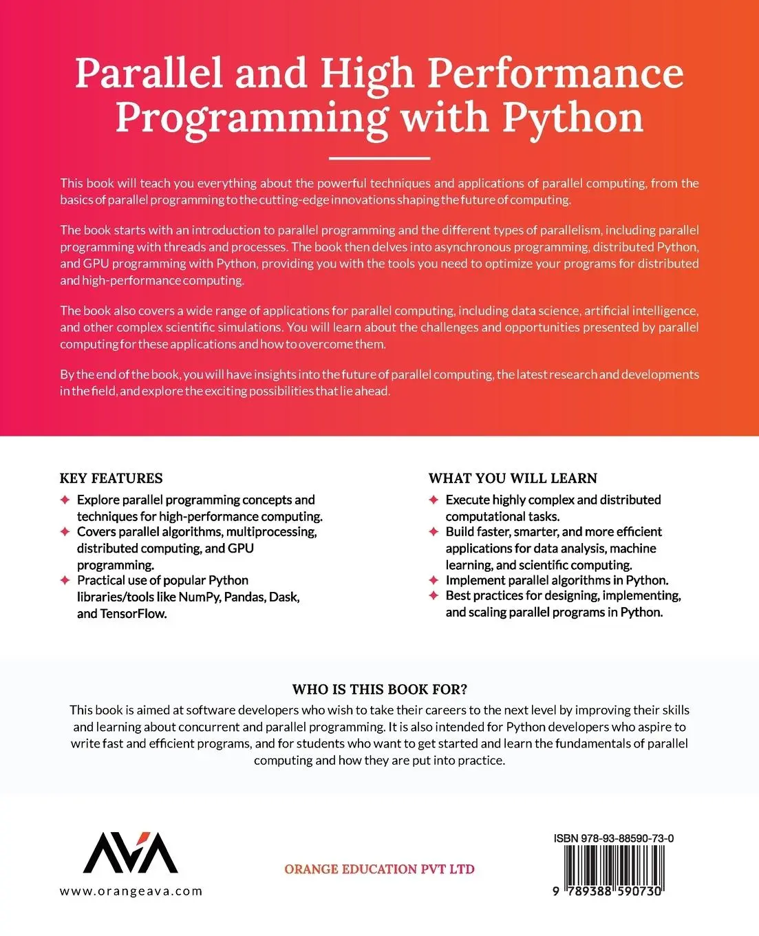 Rückseite: 9789388590730 | Parallel and High Performance Programming with Python | Fabio Nelli