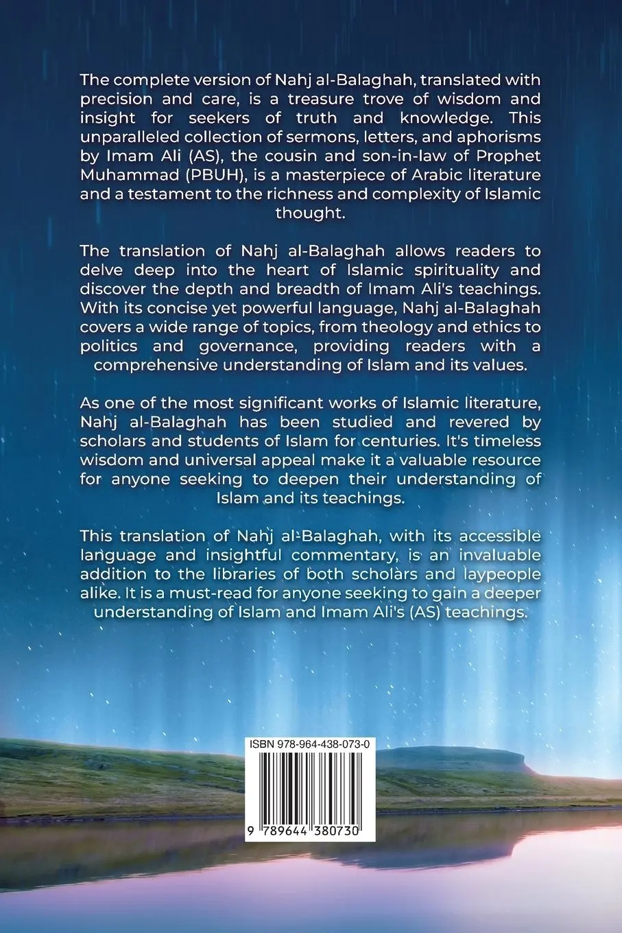 Rückseite: 9789644380730 | Nahj al-Balaghah- The Peak of Eloquence | Ali Bin Abi Talib | Buch