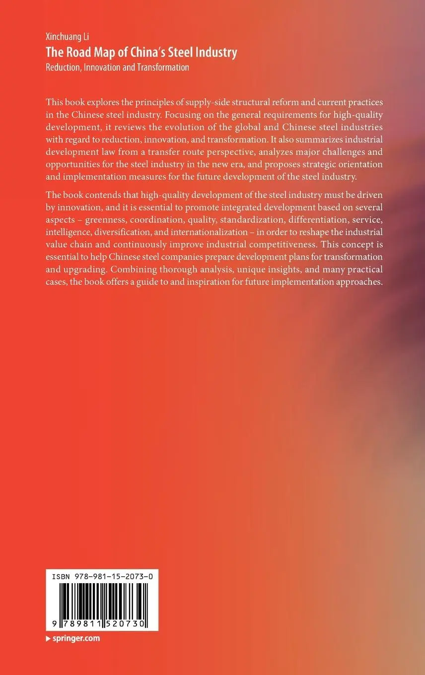 Rückseite: 9789811520730 | The Road Map of China's Steel Industry | Xinchuang Li | Buch | xxii