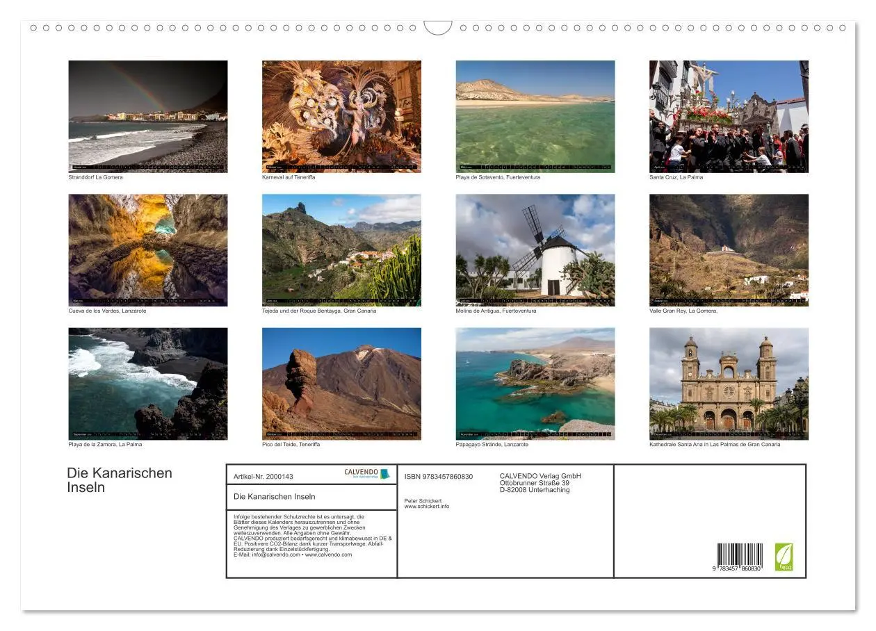 Bild: 9783457860830 | Die Kanarischen Inseln (Wandkalender 2026 DIN A2 quer), CALVENDO...