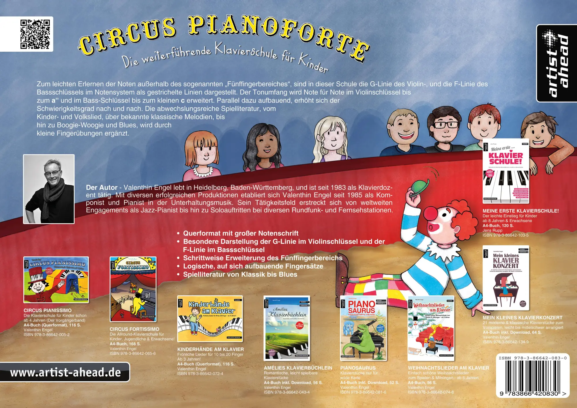 Rückseite: 9783866420830 | Circus Pianoforte | Die weiterführende Klavierschule für Kinder | Buch