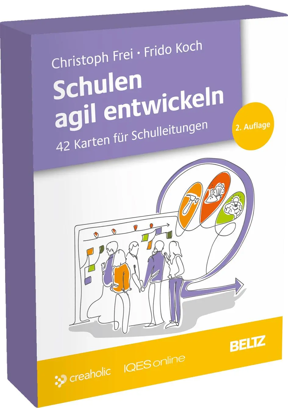 Cover: 4019172200930 | Schulen agil entwickeln | 42 Karten für Schulleitungen. Mit Booklet