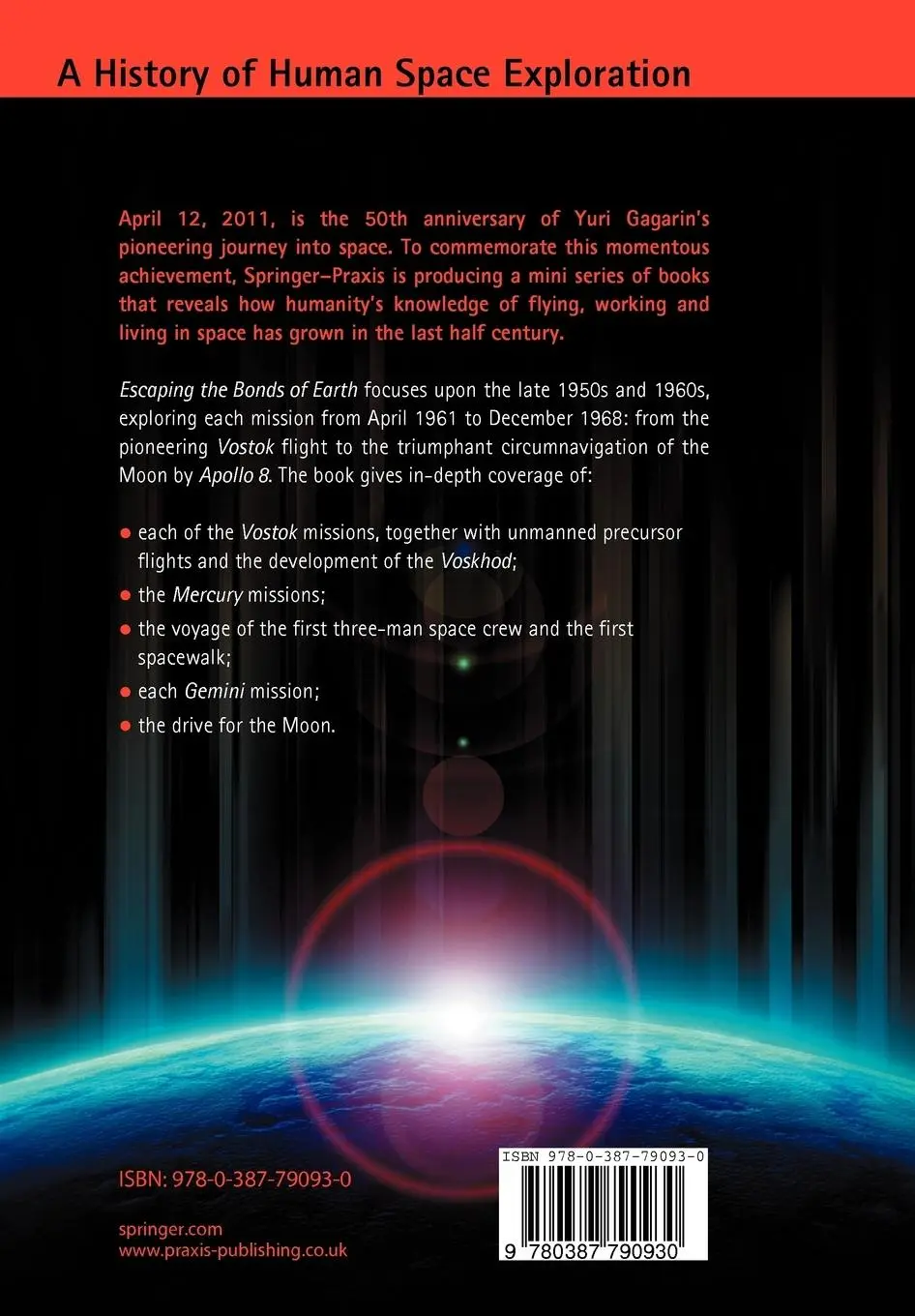 Rückseite: 9780387790930 | Escaping the Bonds of Earth | The Fifties and the Sixties | Ben Evans