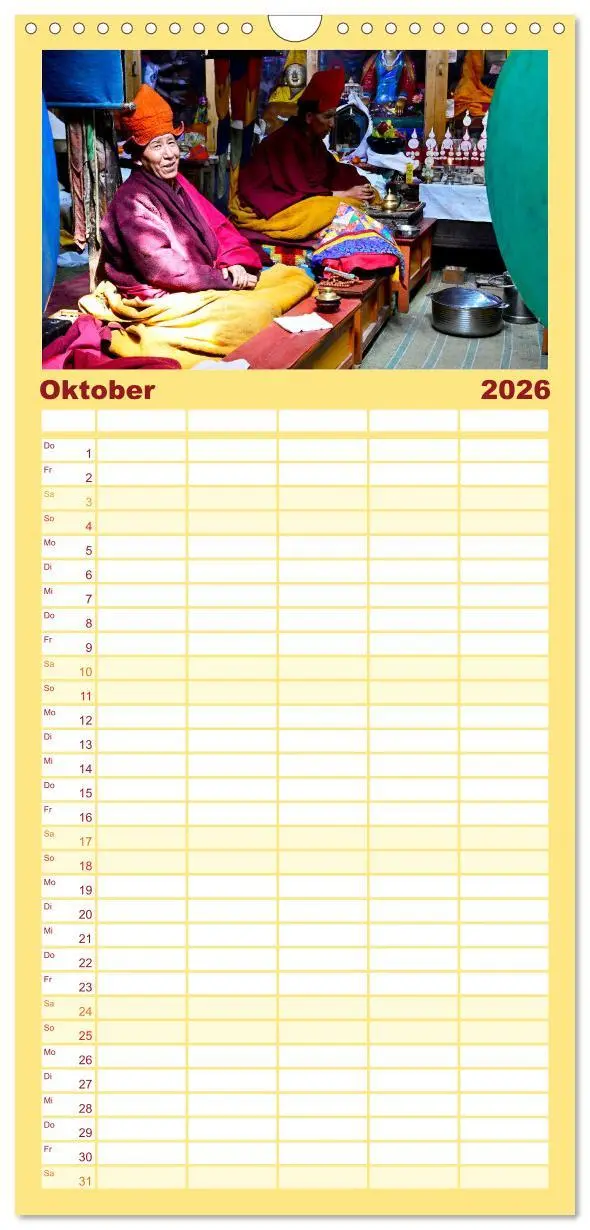 Bild: 9783516490930 | Familienplaner 2026 - Ladakh - Zanskar mit 5 Spalten (Wandkalender,...