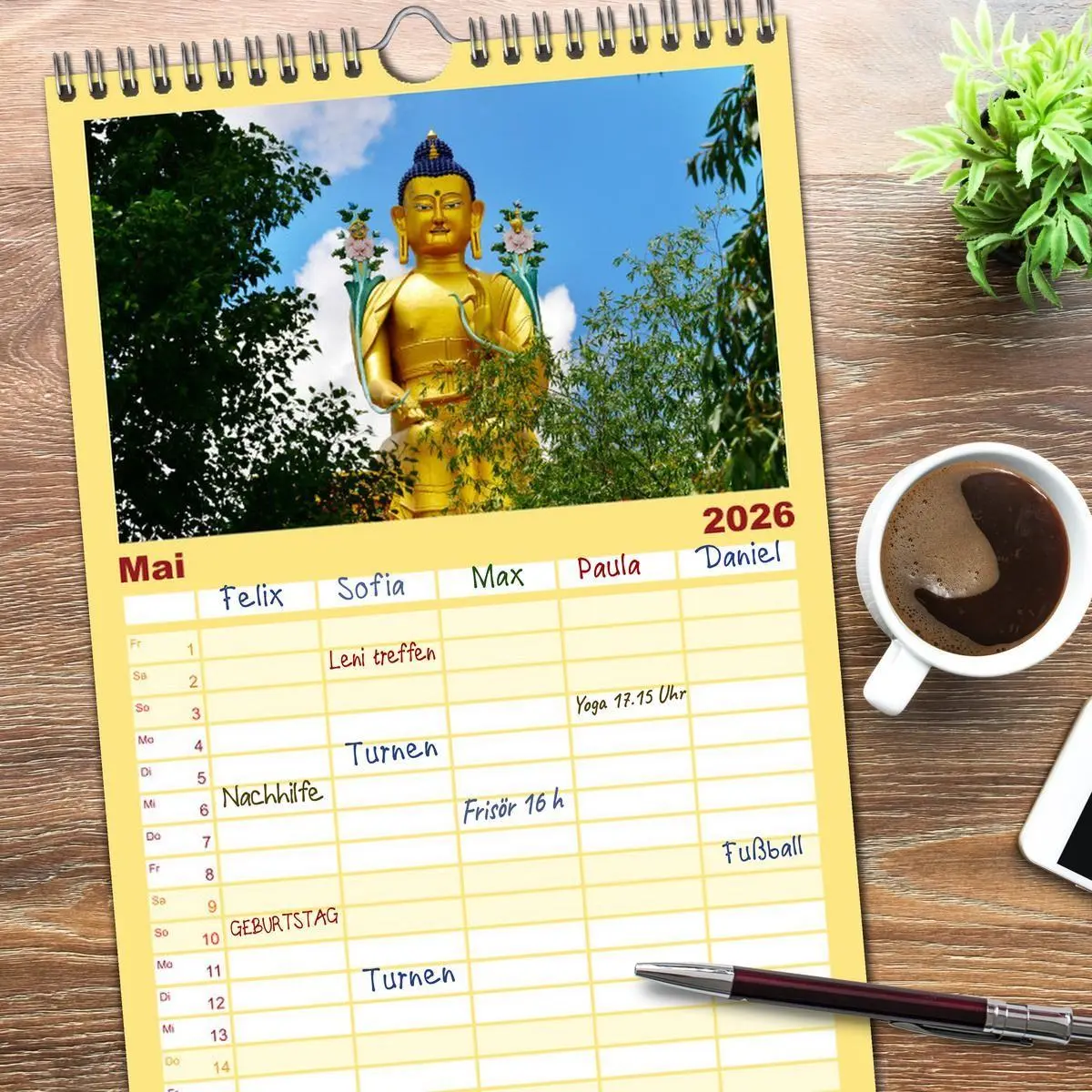 Bild: 9783516490930 | Familienplaner 2026 - Ladakh - Zanskar mit 5 Spalten (Wandkalender,...
