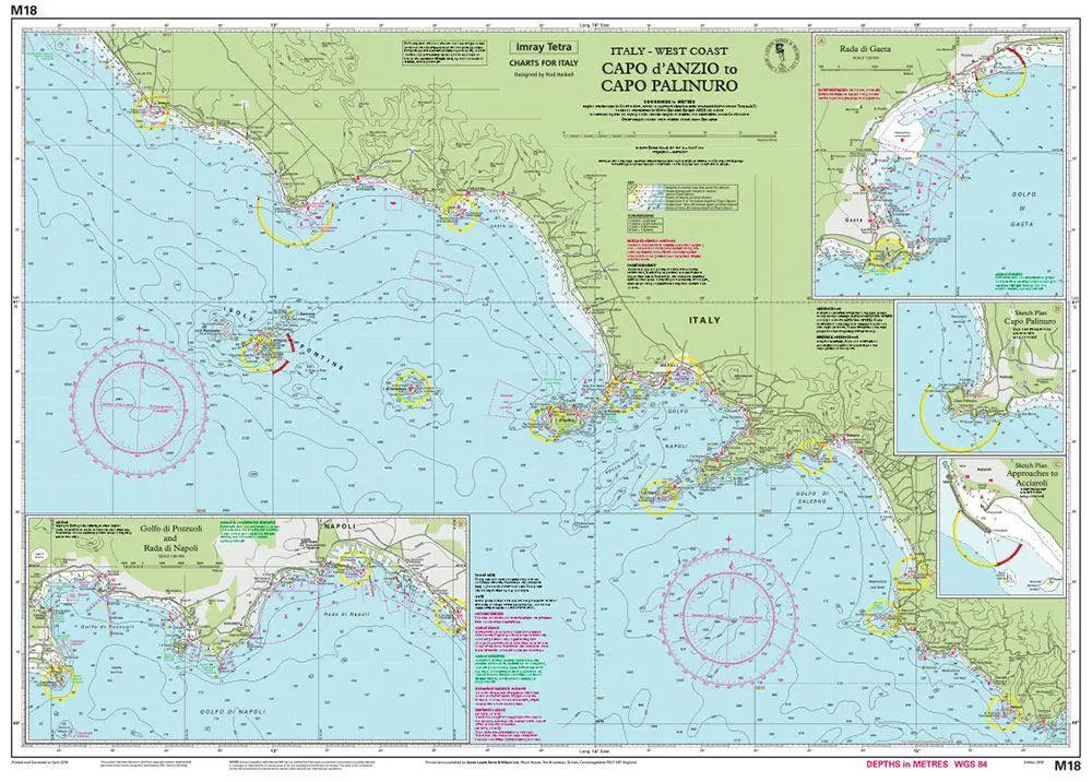 Bild: 9781786791030 | M18 Capo d'Anzio to Capo Palinuro | Imray M Series | (Land-)Karte