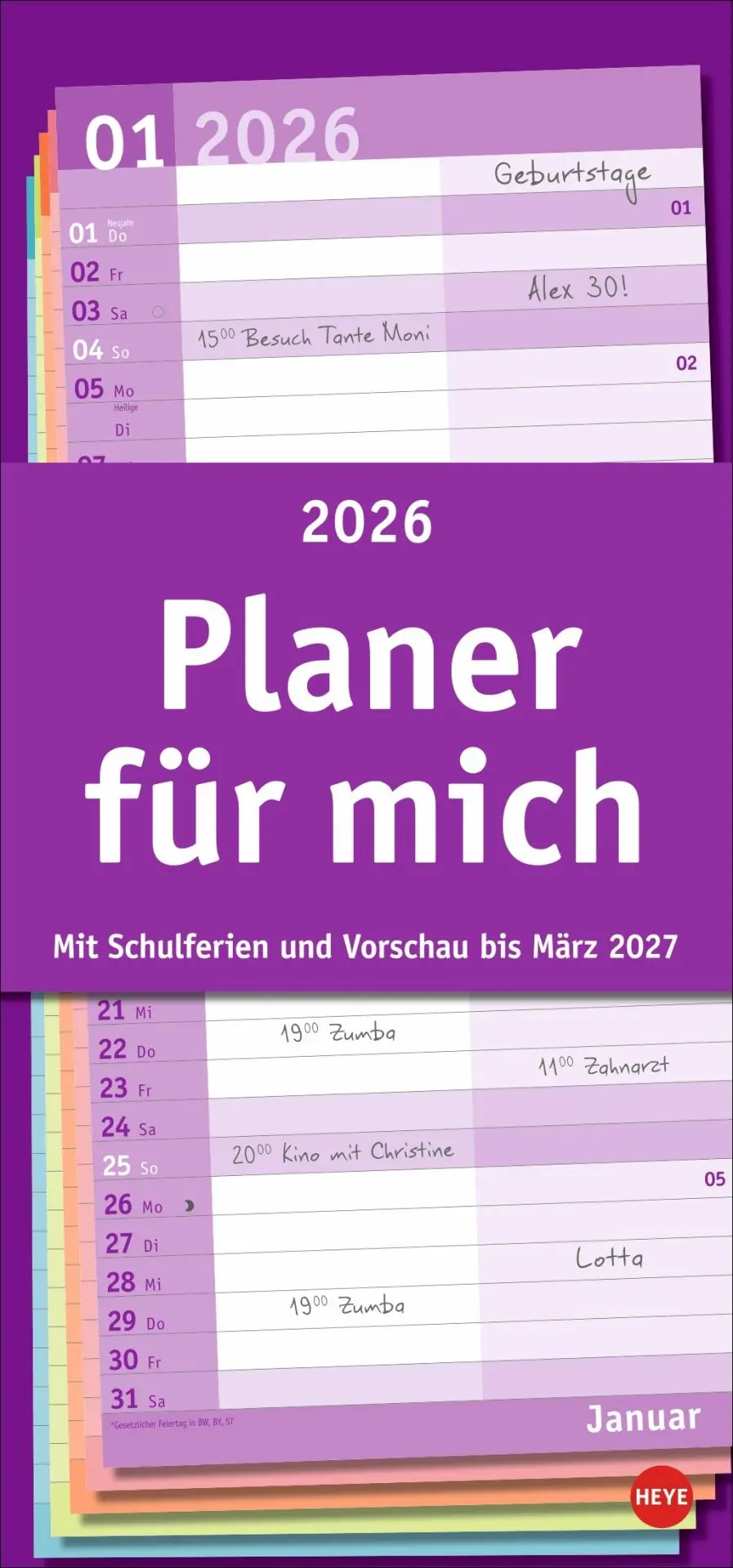 Cover: 9783756411030 | Basic Planer für mich 2026 | Heye | Kalender | Basic Planer Heye