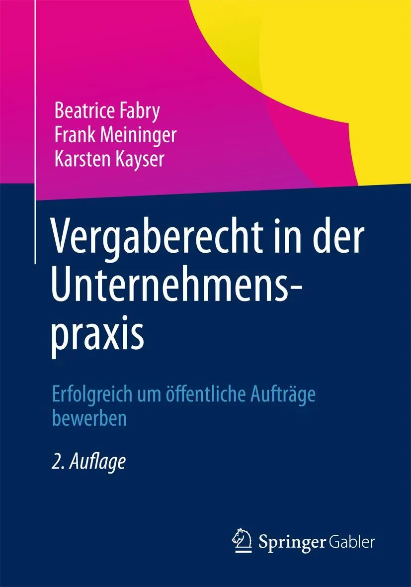Cover: 9783834931030 | Vergaberecht in der Unternehmenspraxis | Beatrice Fabry (u. a.) | Buch