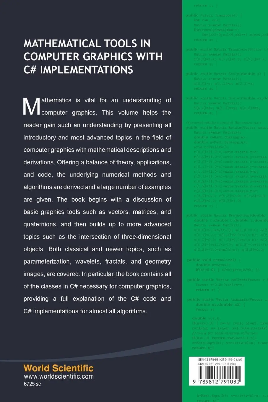 Rückseite: 9789812791030 | MATHEMATICAL TOOLS IN COMPUTER GRAPHIC.. | Hardy Alexandre | Buch