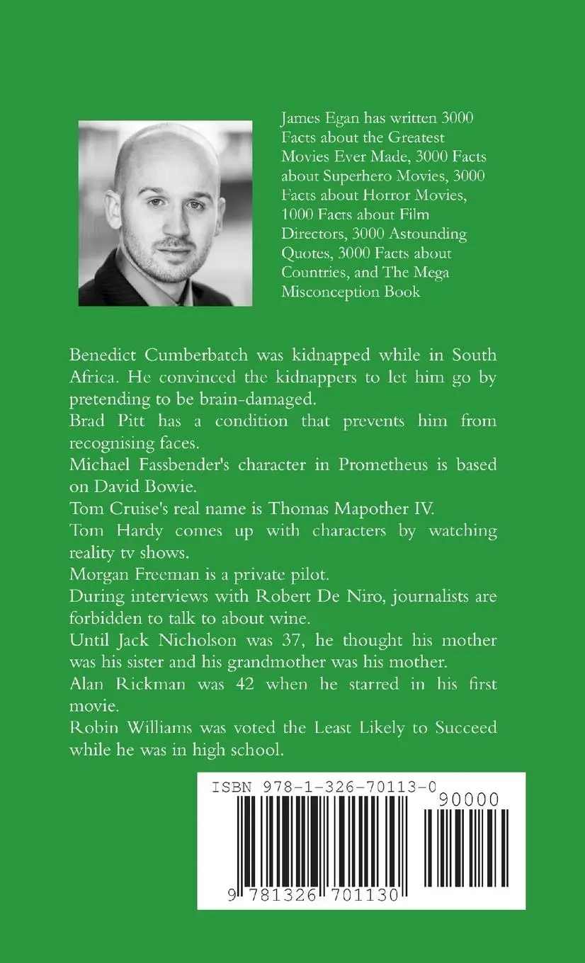 Rückseite: 9781326701130 | 3000 Facts about Actors | James Egan | Taschenbuch | Englisch | 2016