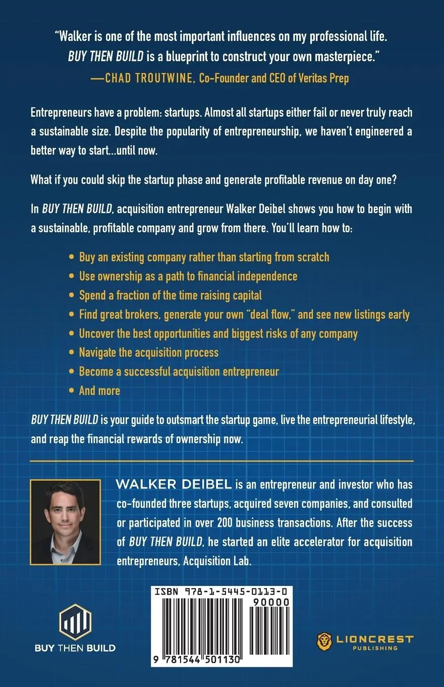 Rückseite: 9781544501130 | Buy Then Build | Walker Deibel | Taschenbuch | Kartoniert / Broschiert