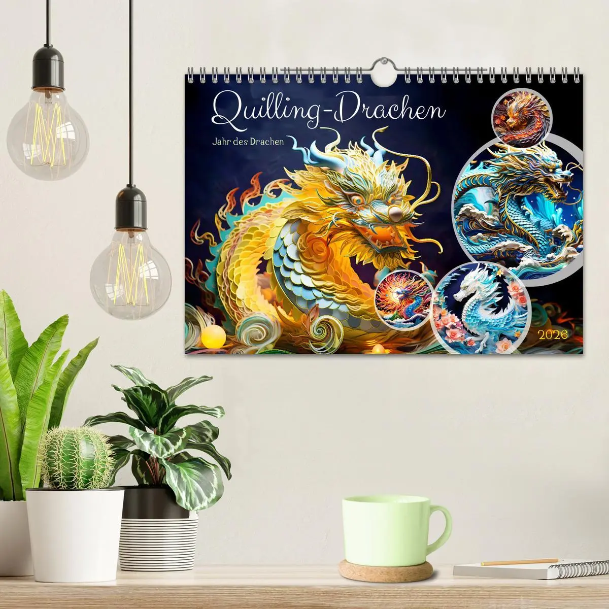 Bild: 9783457351130 | Quilling-Drachen - Jahr des Drachen (Wandkalender 2026 DIN A4...