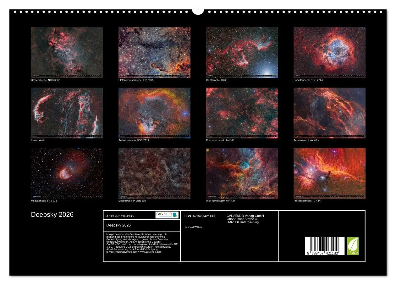 Bild: 9783457421130 | Deepsky 2026 (hochwertiger Premium Wandkalender 2026 DIN A2 quer),...